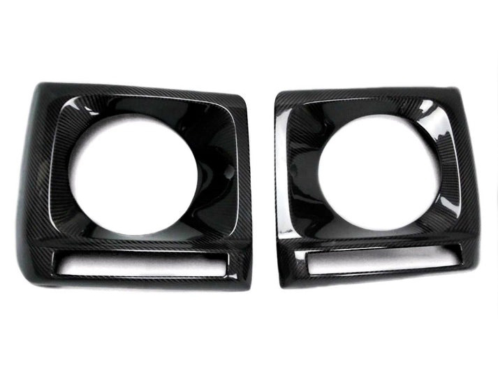 Mercedes-Benz W463 G-Wagon Carbon Fiber Front Headlight Covers Set
